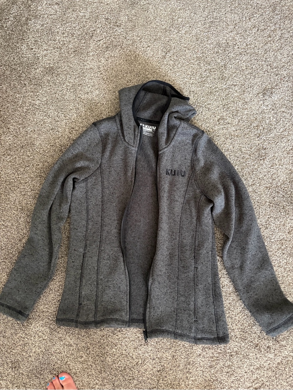 KUIU Charcoal Gray Hooded Full-Zip Utility Jacket